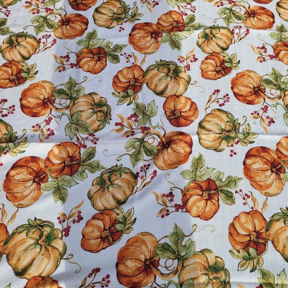 Autumn Harvest Fall Thanksgiving Pumpkin Tablecloth Table Cover Rectangle - Picture 3 of 15